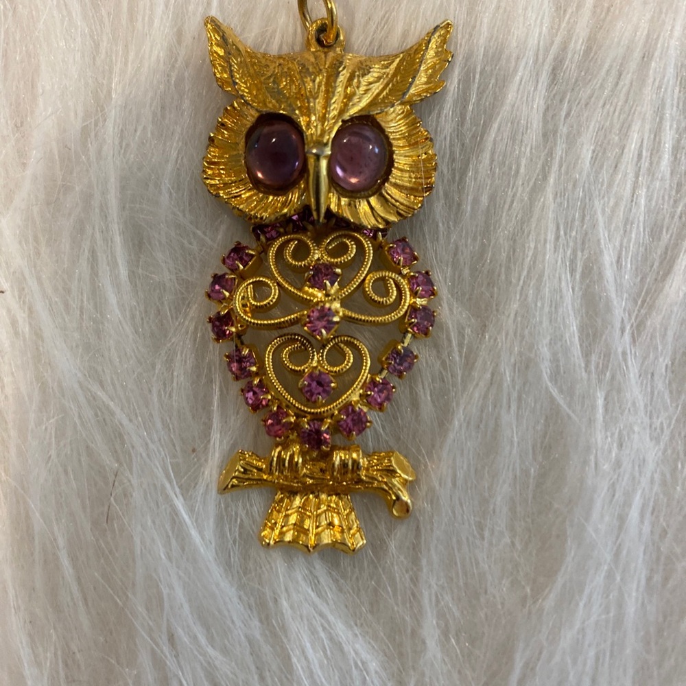 Vintage Owl Pendant. Tote P3 - Picture 3 of 4